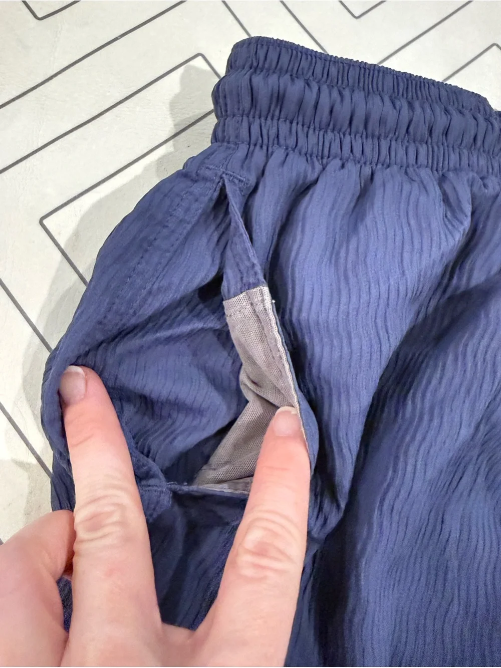 Chubbies Blue Textured Swim Trunks